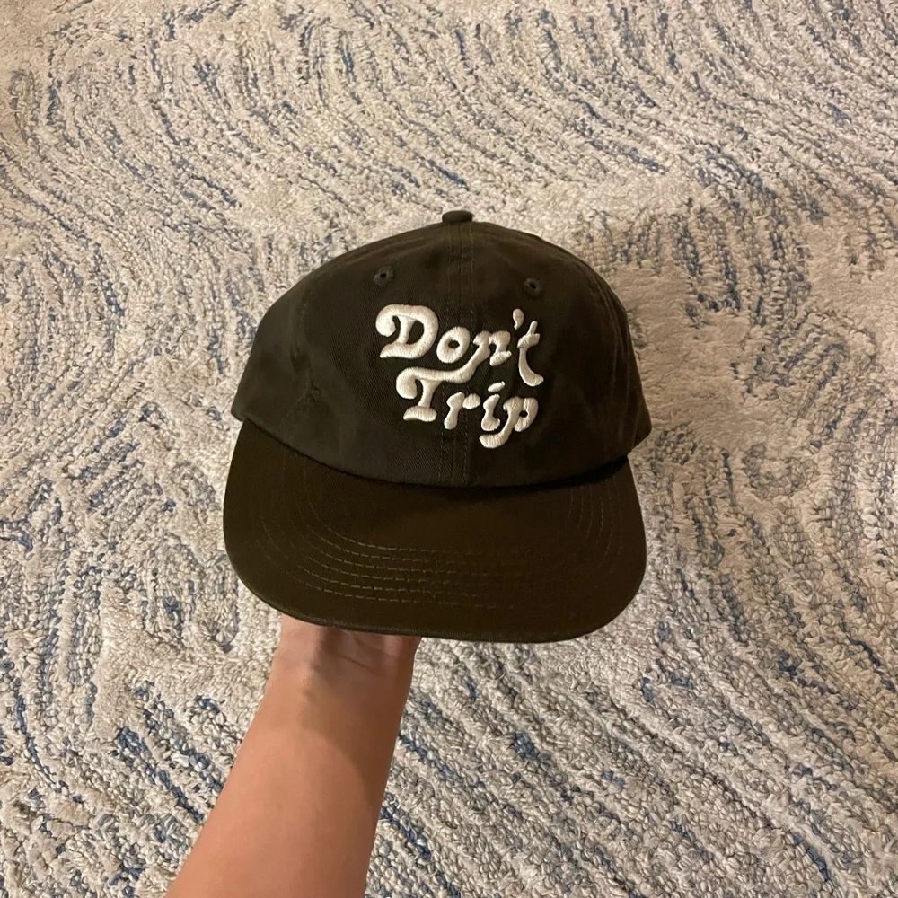 Forest Green 'Don't Trip' Cap - Picture 1 of 6